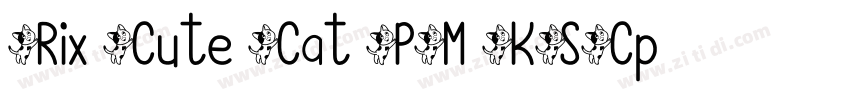 Rix Cute Cat PM KSCp字体转换